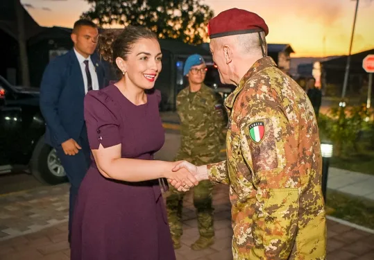 President of Kosovo, Osmani Meets with KFOR Commander