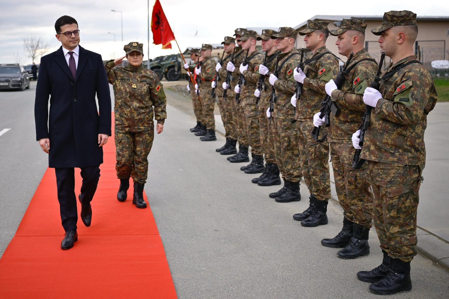 Vengu Visits NATO Multinational Battlegroup Base, Highlights Active Role of Albanian Forces