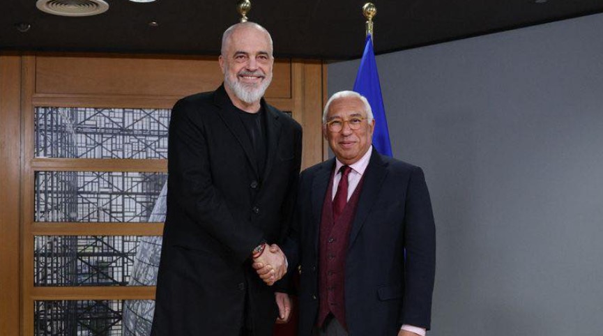 Rama Shares Photos with the President of the European Council in Brussels: “My Dear Friend!”