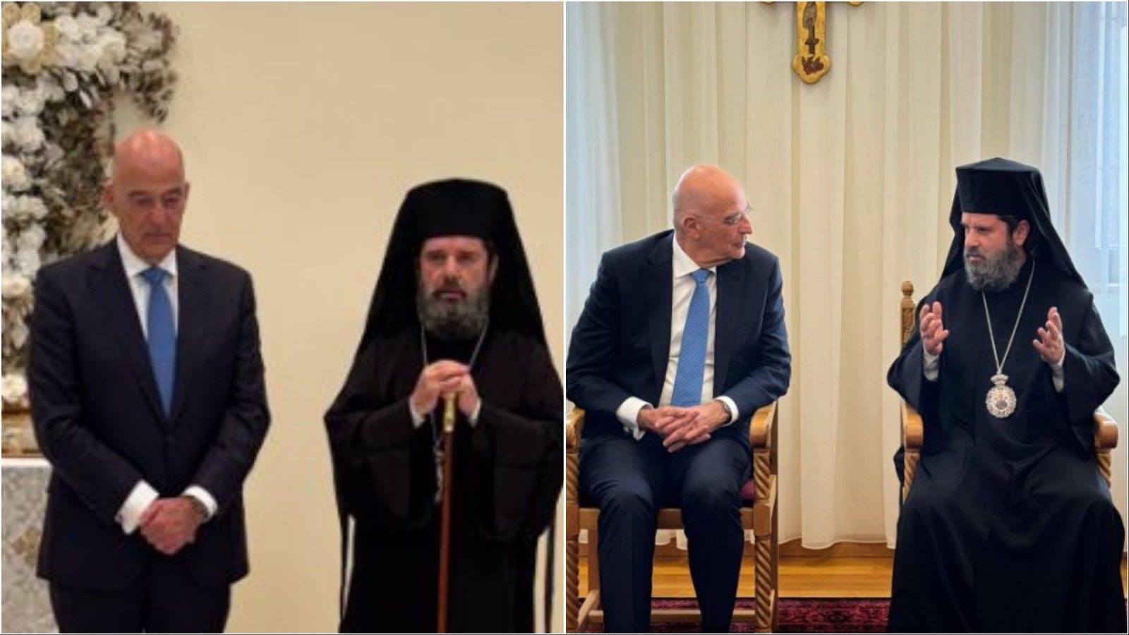 Dendias visits the Orthodox Cathedral in Tirana, pays tribute at Archbishop Anastas’ grave