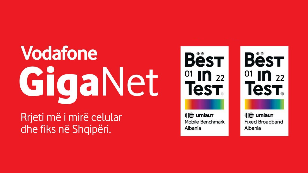 Vodafone certifikohet sërish si rrjeti më i mirë mobile dhe fiks në Shqipëri