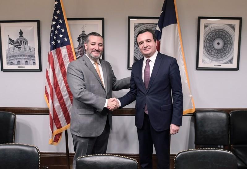 Kryeministri Kurti takon senatorin Ted Kruz