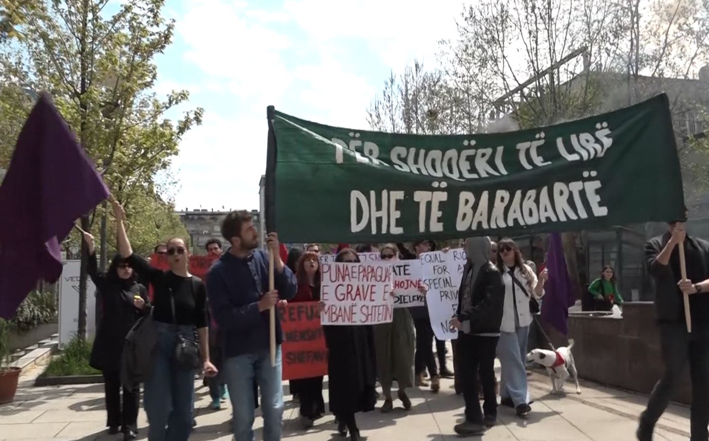 Punëtorët e sektorit privat dhe antikapitalistët protestojnë në Kosovë