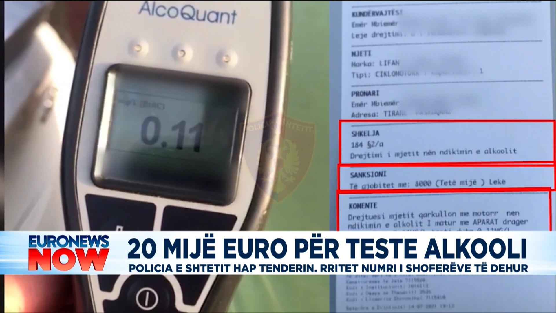 20 mijë euro për teste alkooli, Policia e Shtetit hap tenderin