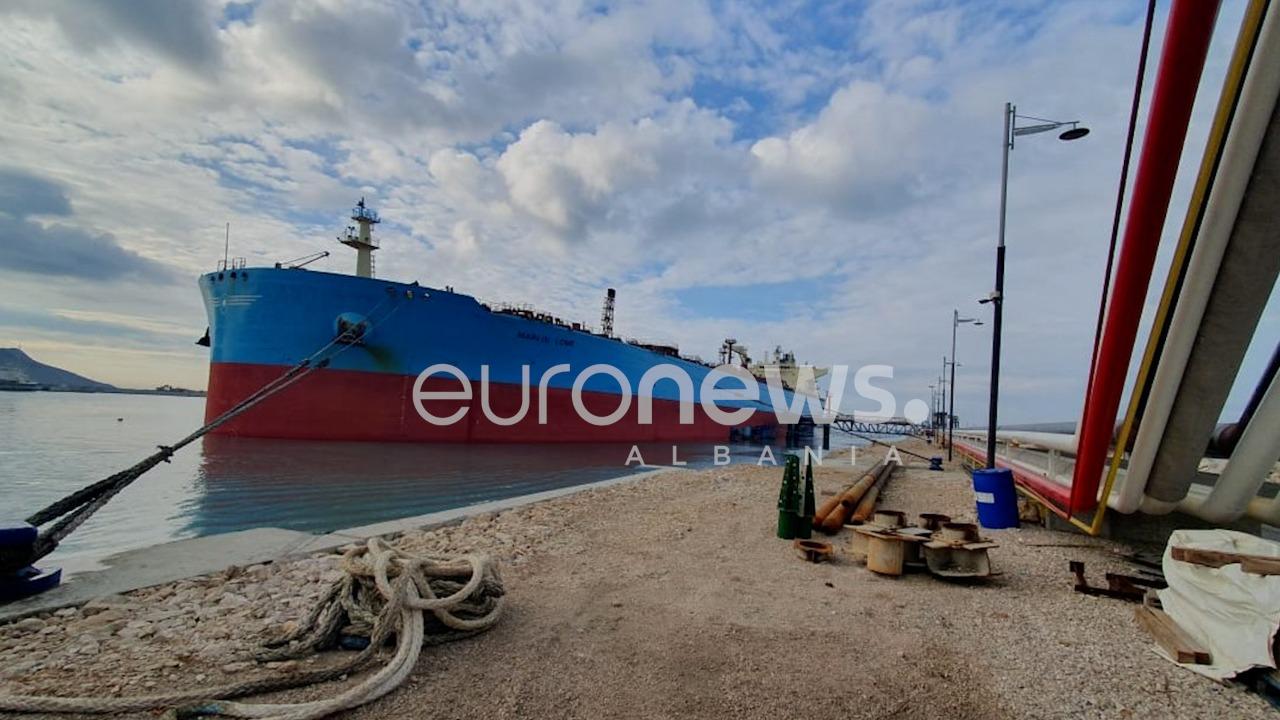 Anija “Marlin Lome” mbërrin në terminalin e hidrokarbureve në Porto Romano