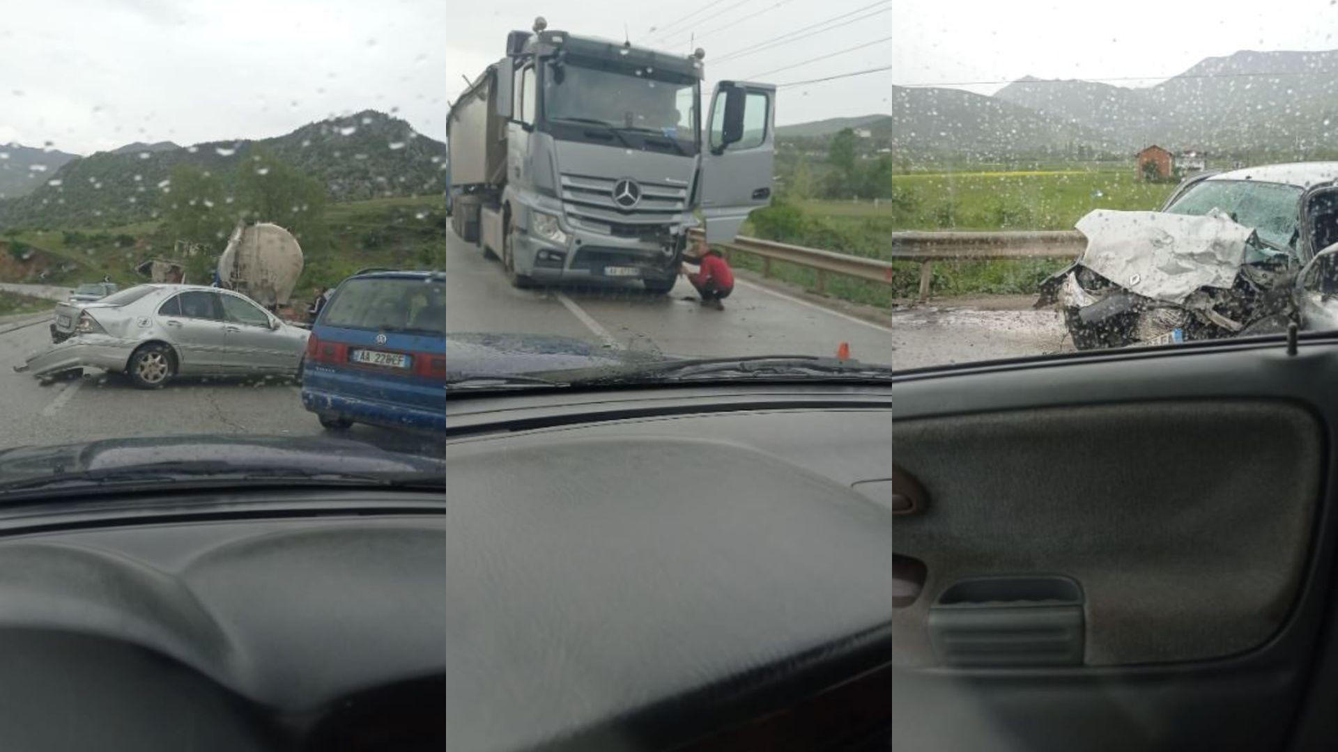 4 aksidente në pak minuta në Pogradec-Përrenjas