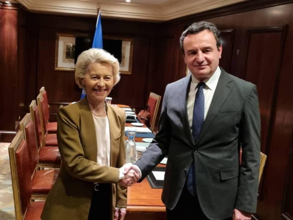 Kurti takon Ursula von der Leyen: Diskutuam marrëdhëniet mes Kosovës dhe BE-së