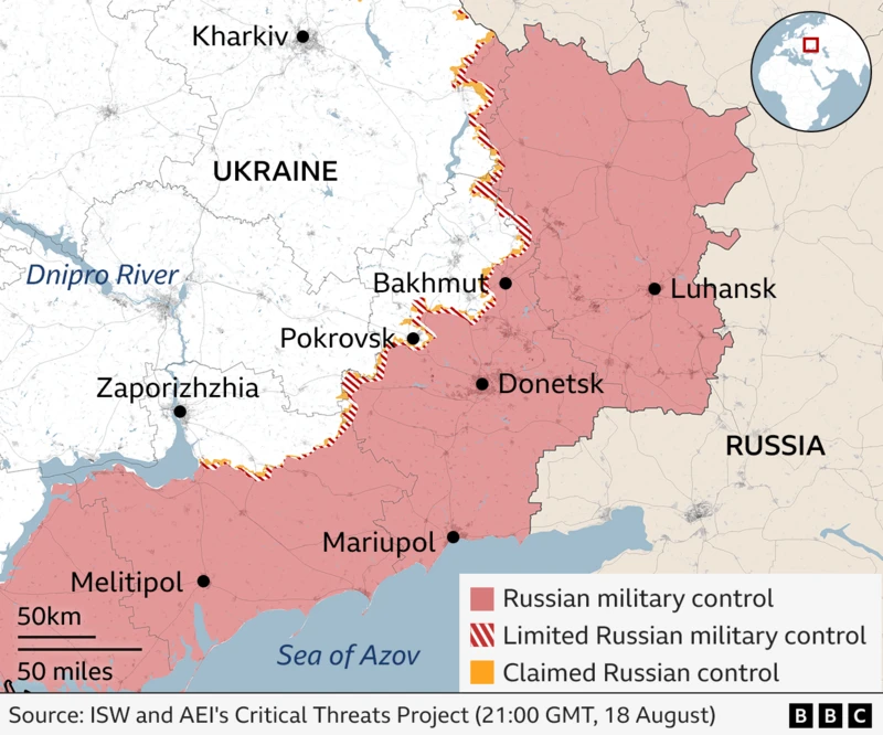 Harta/ Territoret e mundshme që do përfshihen në marrëveshjen e paqes Rusi-Ukrainë
