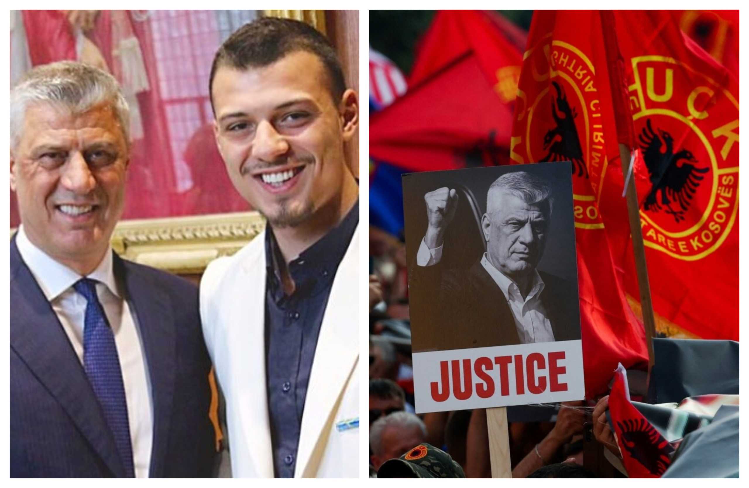  A jeni gati    djali i Thaçit dhe  Dardanët  pjesë e protestës së UÇK së në Tiranë