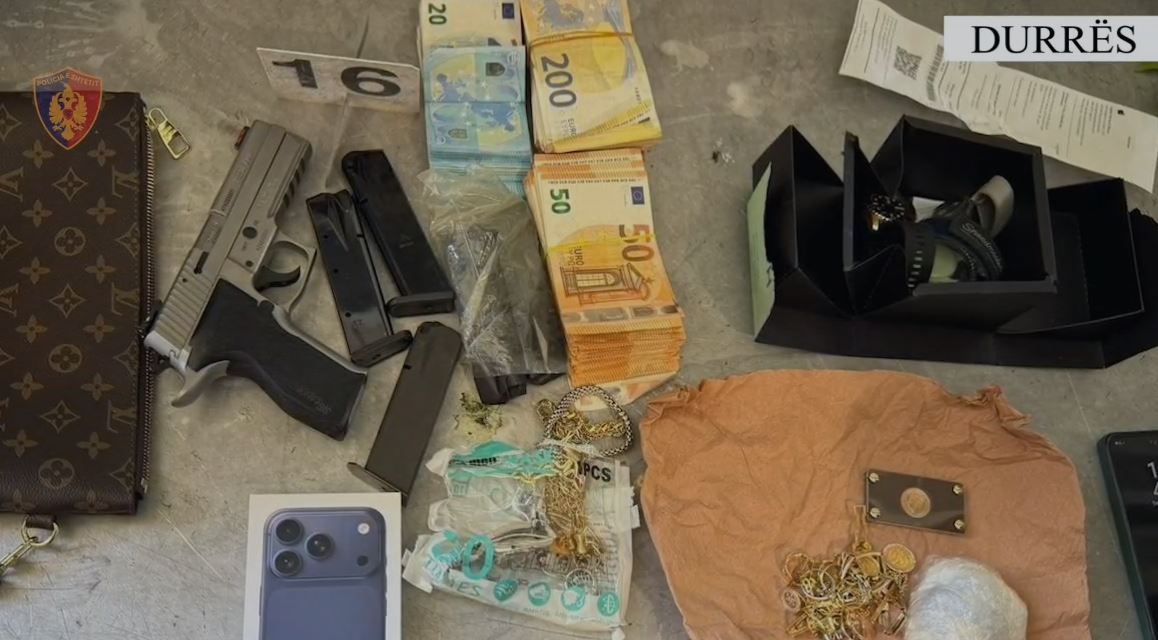 U kap me drogë, armë dhe 29 mijë euro! Arrestohet 42-vjeçari në Durrës