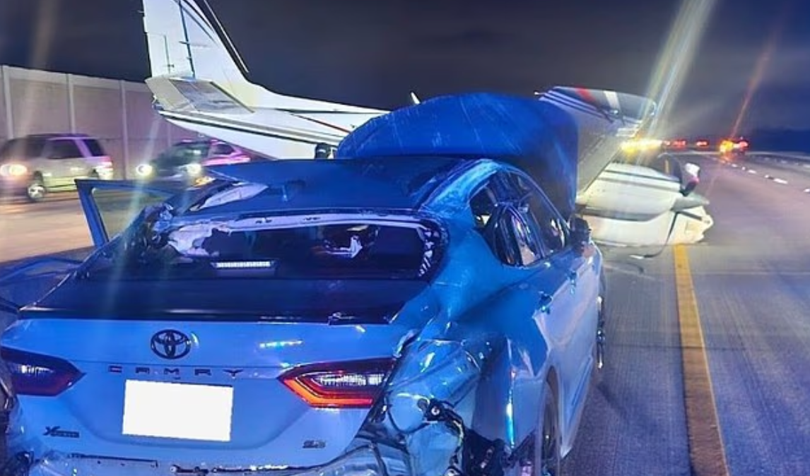 VIDEO  Avioni ulet mbi një makinë në autostradë  shoferja shpëton me disa lëndime
