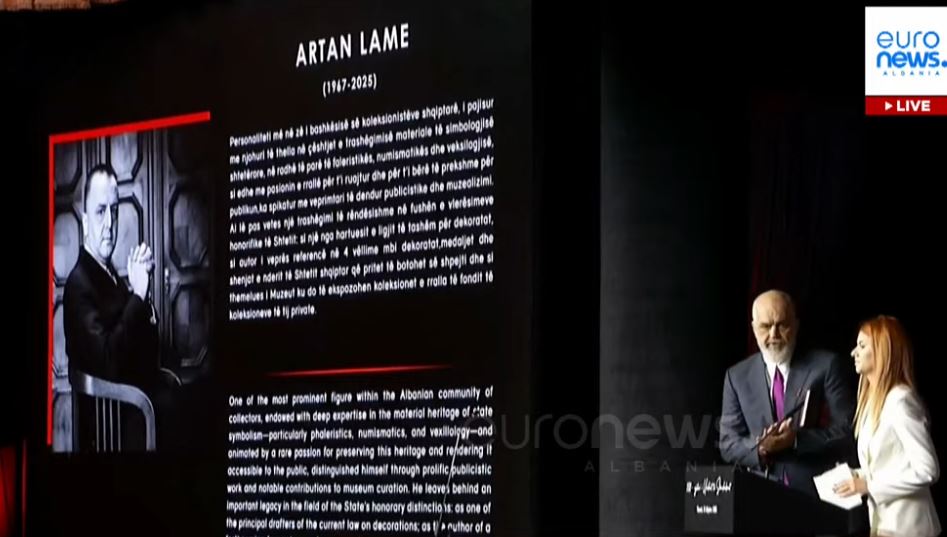 Dekorohen me urdhrin e lartë të Skënderbeut Artan Lame dhe Filip Rrumbullaku