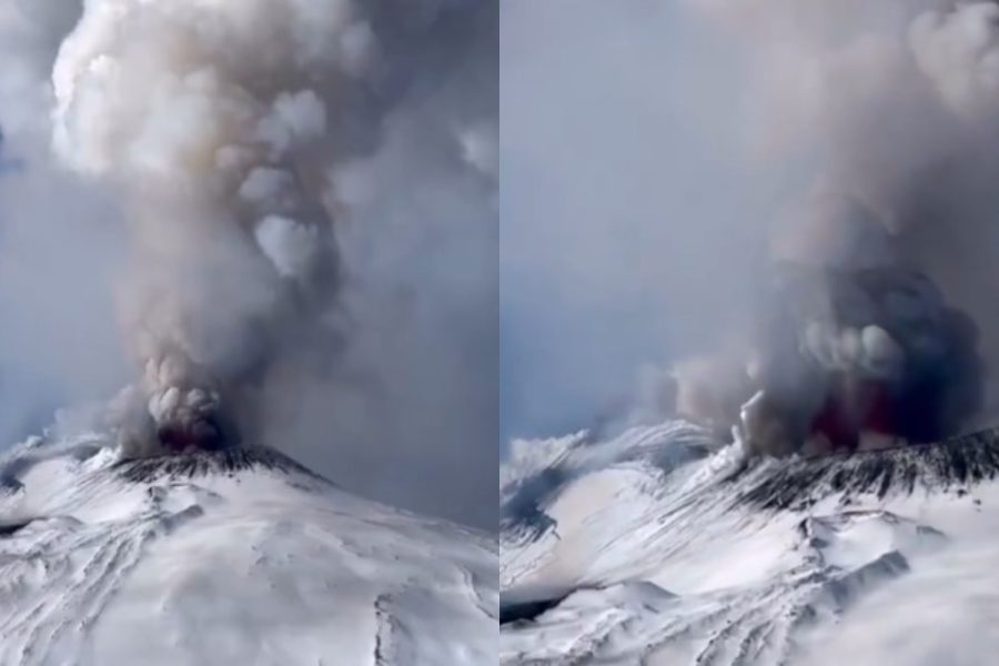 VIDEO/ E mbuluar nga bora, pamje nga shpërthimi i vullkanit Etna
