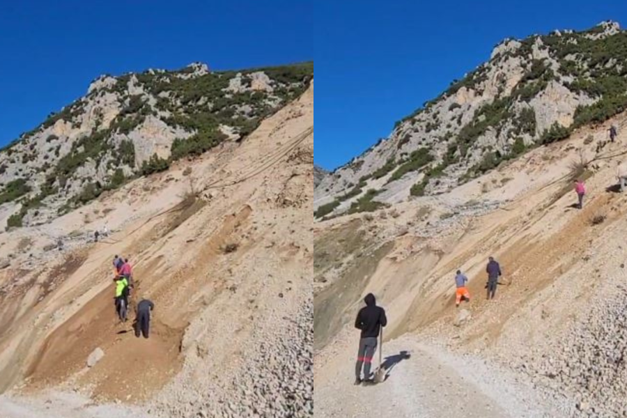 Banorët e Bashajt hapin vetë rrugën me kazma e lopata, mbi 70 familje të izoluara prej 4 ditësh
