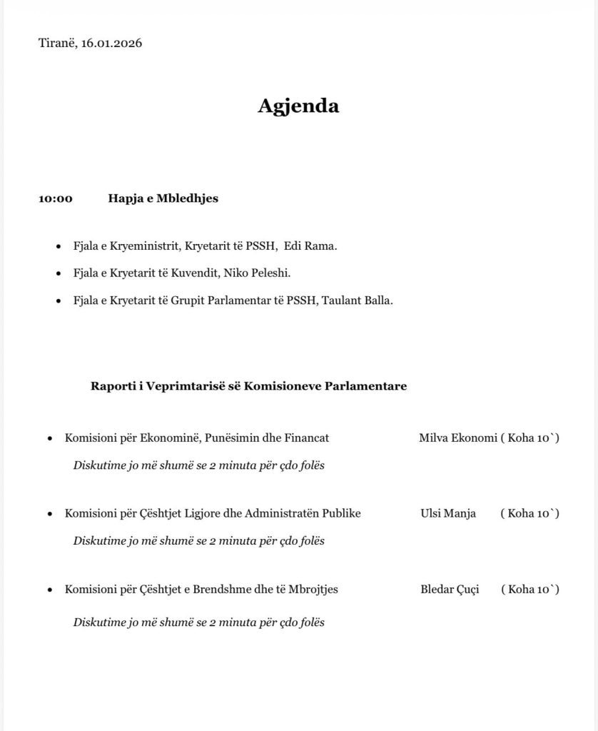 Kryeministri Rama mbledh grupin parlamentar të PS  zbardhet agjenda