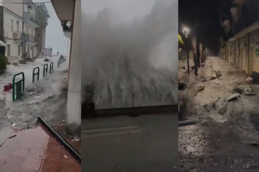 VIDEO/ Stuhia shkatërron qytetin, rrugët e Taorminës kthehen në lumenj