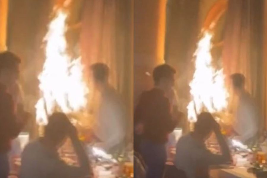 VIDEO/ Fishekzjarret shkaktojnë zjarr në një restorant në Madrid, reagimi i stafit shmang tragjedinë