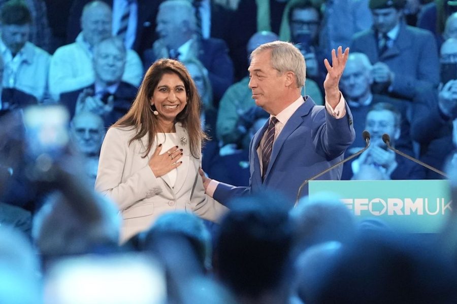 Ish-Sekretarja e Brendshme britanike, Suella Braverman bashkohet me partinë e Nigel Farage