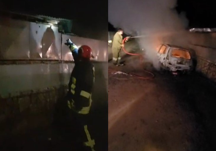Zjarr në orët e para të mëngjesit në Korçë, shkrumbohet një makinë