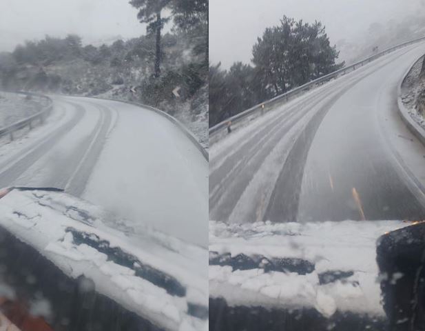 Reshje intensive bore në Llogara, rekomandohet kalimi nga tuneli