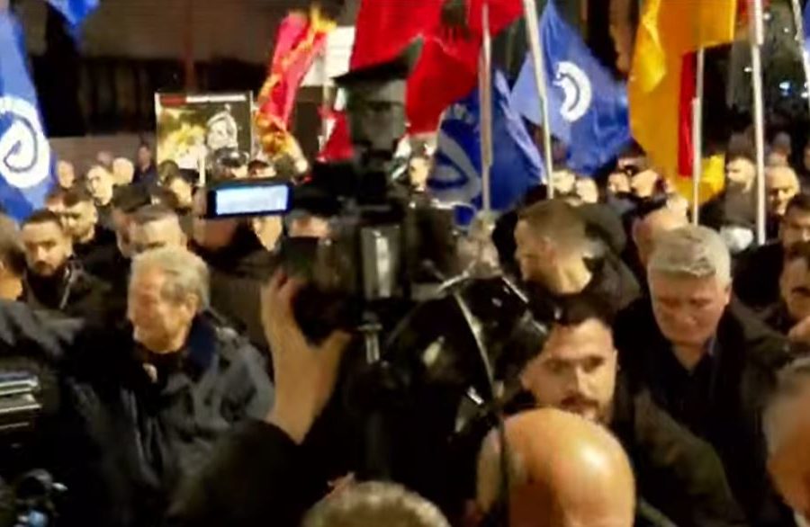 FOTOLAJM/ Protesta e Opozitës, marshimi shoqërohet në krye me flamurët e Gjermanisë