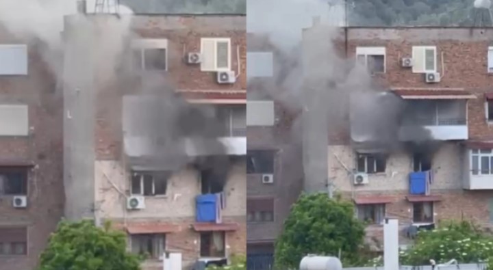 VIDEO/ Një apartament në Elbasan përfshihet nga zjarri, punohet për neutralizimin e flakëve