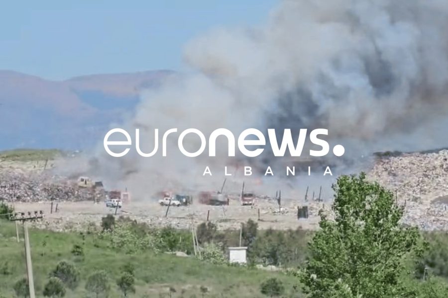 Zjarr masiv në landfillin e Bushatit, flakët përhapen në gjithë zonën, 6 zjarrfikëse në vendngjarje