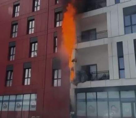 Dalin pamjet, ja si nisi zjarri në pallatin që u “përpi” nga flakët pranë QSUT-së (VIDEO)