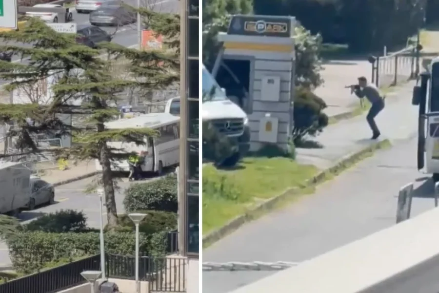 VIDEO/ Vriten dy personat që sulmuan Konsullatën e Izraelit në Stambull, plagosen dy policë