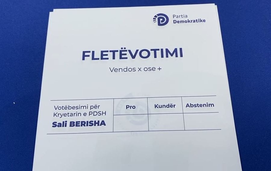 Zgjedhjet për kryetarin e PD, ja si duket fleta e votimin