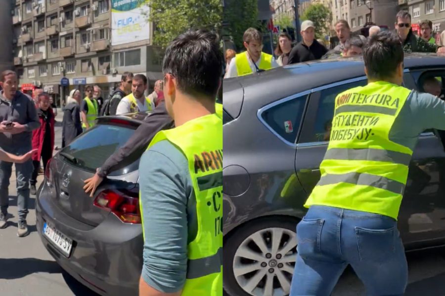Incidente në marshimin e studentëve në Serbi, makina përplas të moshuarin! Arrestohet shoferi (VIDEO)