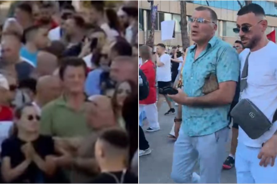 “Stresi” shfaqet në protestën e 11-të në Tiranë, i pranishëm edhe babai i tij