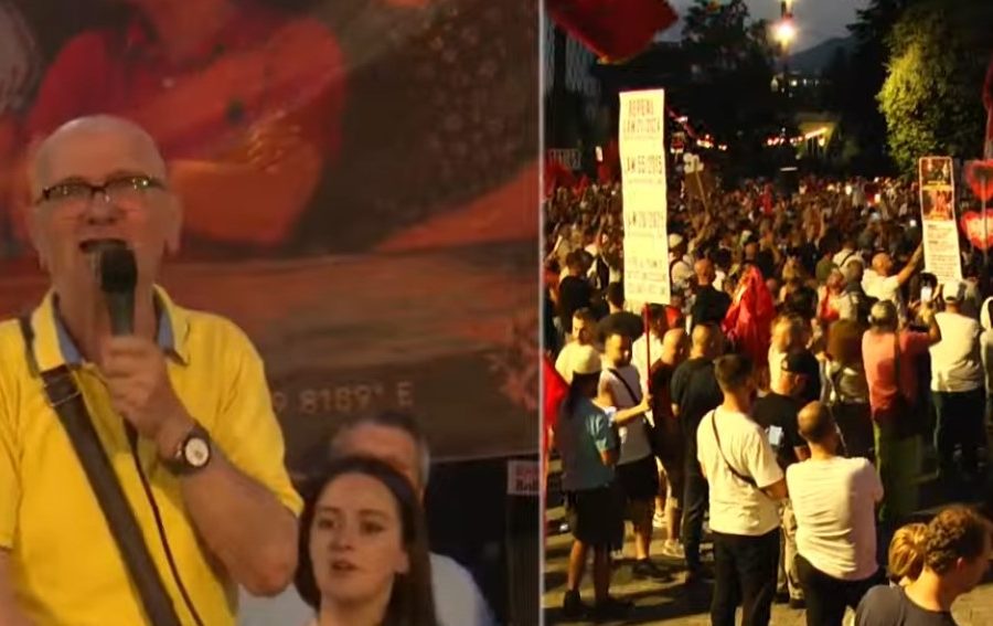 Aktori Mehdi Malkaj në protestë: Nuk ka gjë më të bukur se Shqipëria, ta duam atdheun tonë