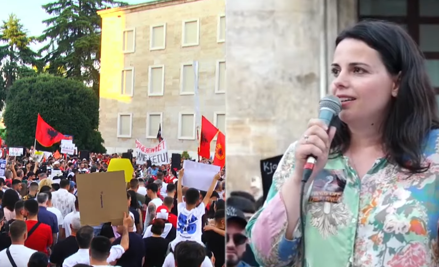 Aktivistja mjedisore në protestë: Vjosa dhe Narta në rrezik, ligji i 2024 problematik