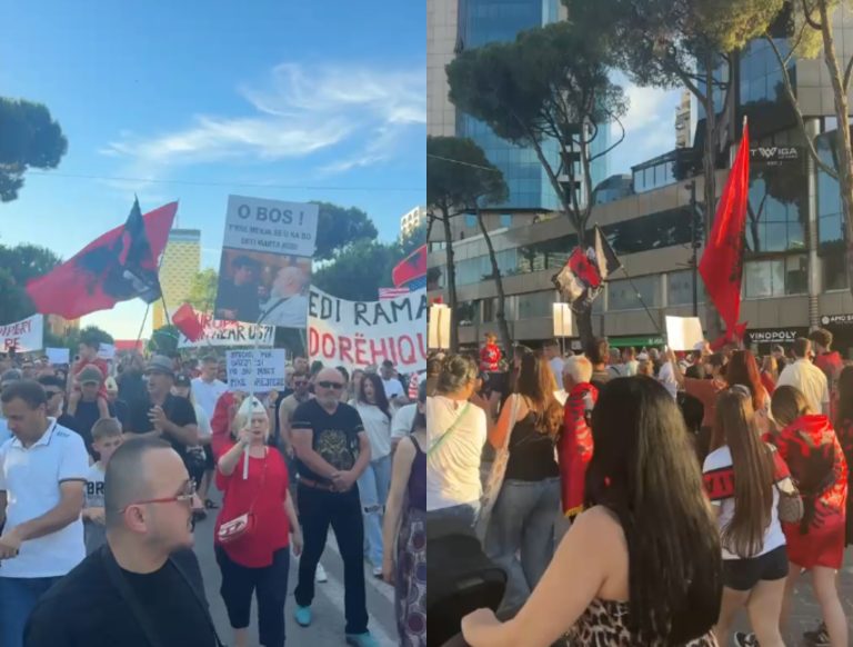 Nis marshimi i qytetarëve, mblidhen para Kryeministrisë (VIDEO)