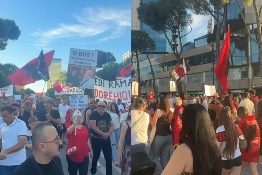 Nis marshimi i qytetarëve, mblidhen para Kryeministrisë (VIDEO)