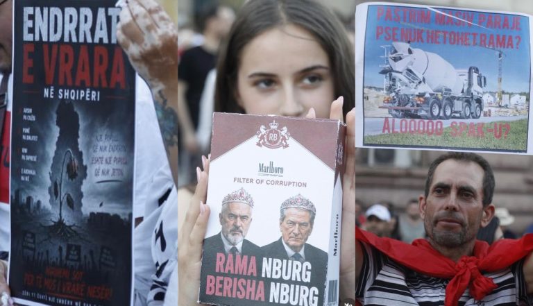 “Endrrat e vrara në Shqipëri”, pankartat e qytetarëve në ditën e 17-të të protestës (FOTO)