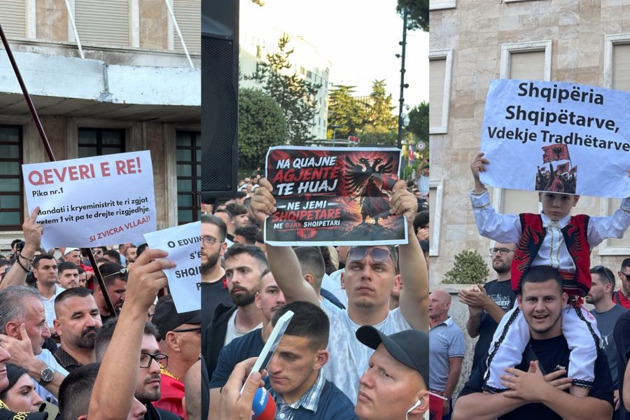 “Shqipëria e shqiptarëve”, pankartat e qytetarëve në protestë (FOTO)