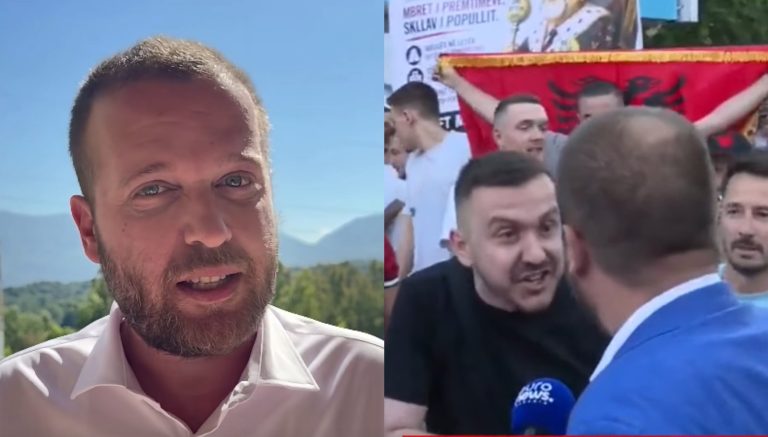 Ardit Bido reagon për përplasjen me protestuesit (VIDEO)