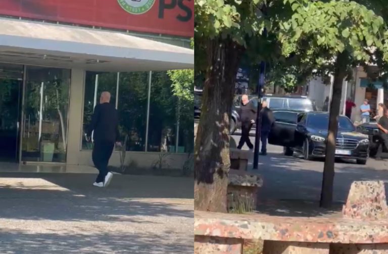 Mbledhja me drejtuesit politikë të qarqeve, Rama mbërrin në selinë e PS (VIDEO)