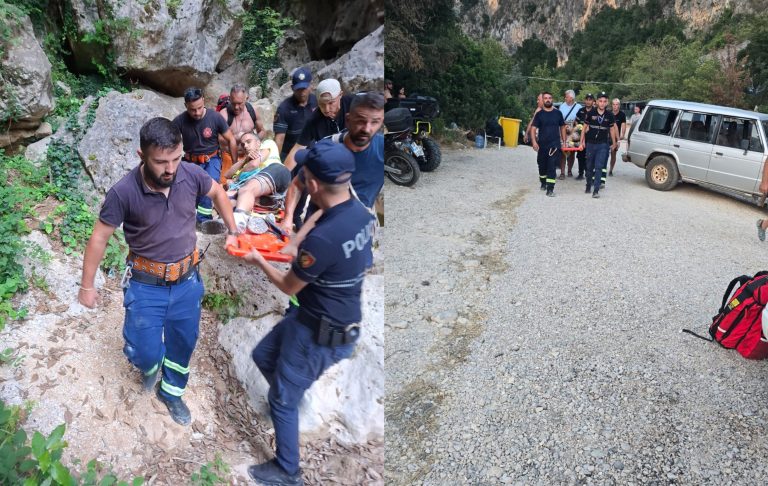 Njëri prej tyre kishte thyer këmbën, shpëtohen dy turistët e bllokuar në Kanionet e Gjipesë (VIDEO)