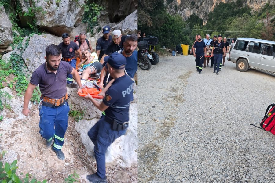 Njëri prej tyre kishte thyer këmbën, shpëtohen dy turistët e bllokuar në Kanionet e Gjipesë (VIDEO)