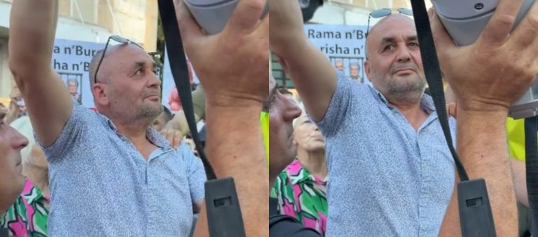Protesta kundër projektit në Zvërnec, babai i Martin Canit i bashkohet tubimit (VIDEO)