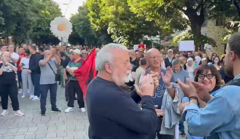 Del dhe Korça në protestë, qytetarë të shumtë mblidhen në bulevard