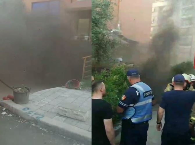Zjarr në garazhin e një pallati në Astir, situata vihet nën kontroll (VIDEO)
