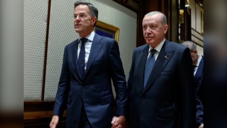 Erdogan dhe Rutte kapen dorë për dore në Samitin e NATO-s, fotoja merr vëmendje publike