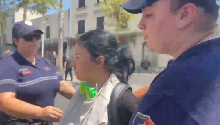 Protesta jashtë Parlamentit, shoqërohet edhe një protestuese tjetër