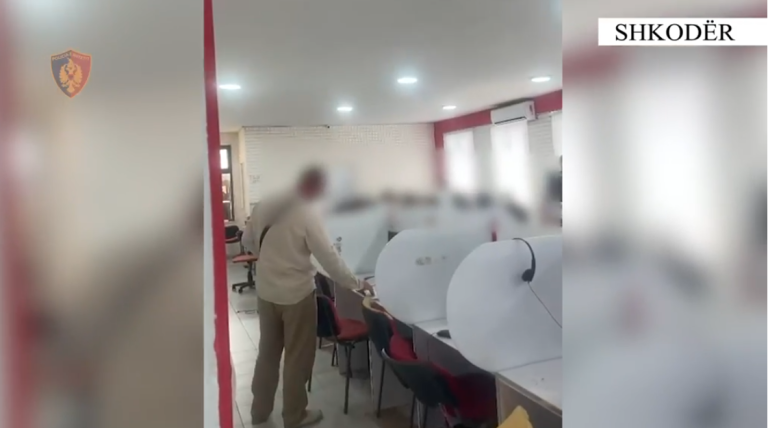 Zbulohet një call center në Shkodër, arrestohen 4 persona. Procedohen 61 punonjës