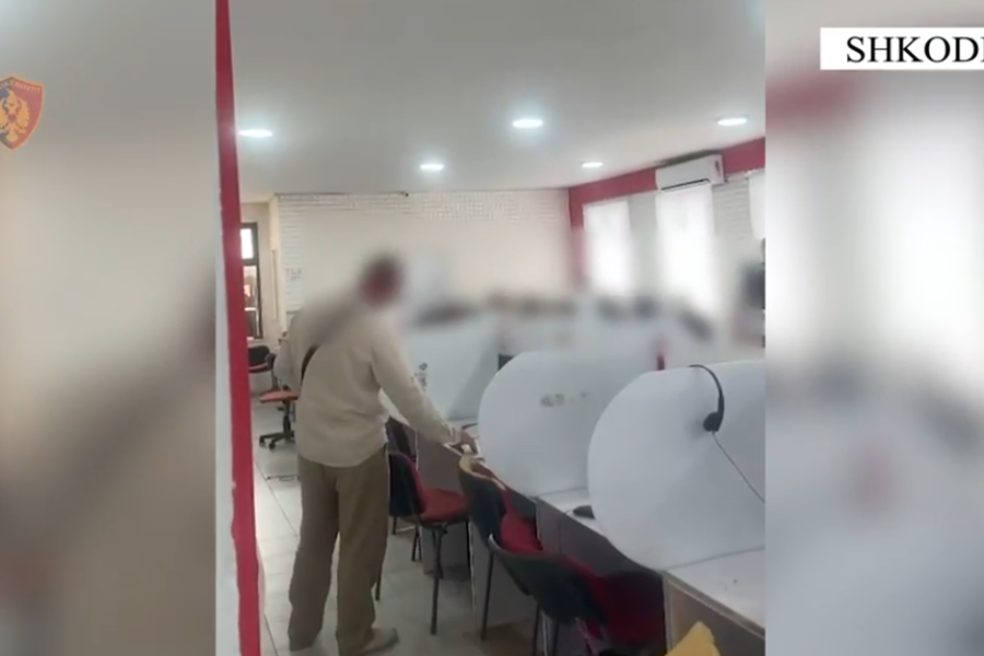 Zbulohet një call center në Shkodër, arrestohen 4 persona. Procedohen 61 punonjës