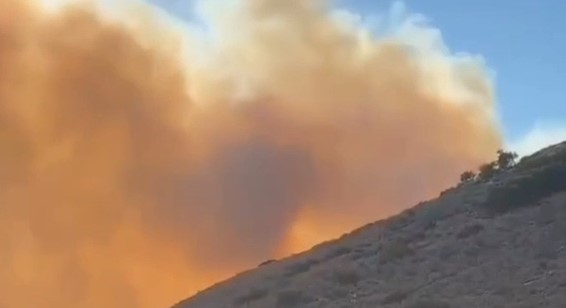 Zjarr i përmasave të mëdha përfshin zonën e Llamanit në Himarë, zjarrfikësit në aksion për shuarjen e flakëve (VIDEO)